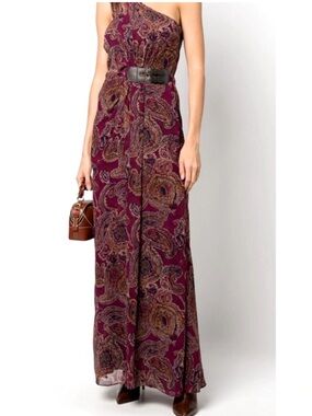 Lauren Ralph Lauren One Shoulder Paisley Evening Dress-Size 12 NWT